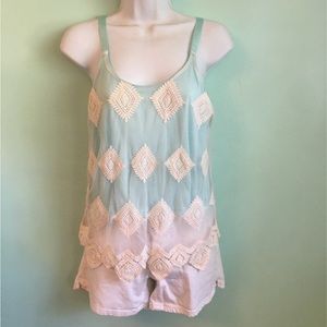Charlotte Russe Lace tank top Size Medium